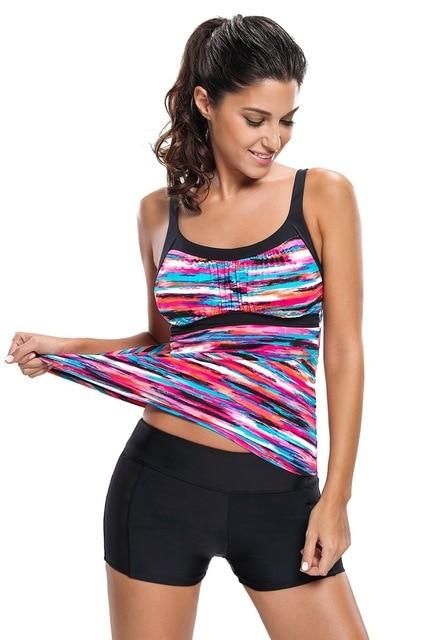 Tankini  Print Swimwear Push up Tankini Top Bathing Suit Swimsuit Plus Size Shorts Bikinis