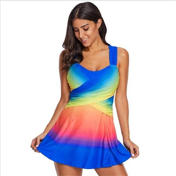 2019 Sleeveless Swimwear Tankini Top With Boyshorts Bathing Suit Two Pieces Swimming Suits For Women