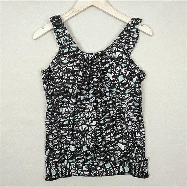Tank Heart Print Biquini Plus Size Swimwear Women Tankini Top Two Piece Swimsuit with shorts badpak Swim Bathing Suit bikinis