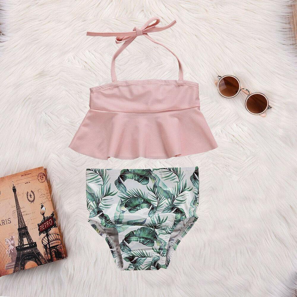 Summer Baby Girls Tankini Bikini Set Swimwear Swimsuit Cami Top Shorts Bathing Suit Beachwear