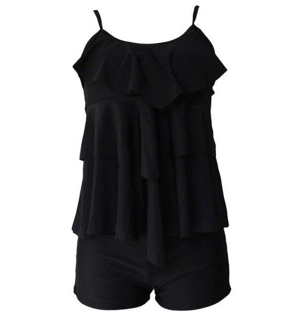 Sexy Tankini Women Swimwear Ruffle Top Flounce Swimsuit Beach Wear Biquini Padded Bathing Suit Tankini Set 2019 New