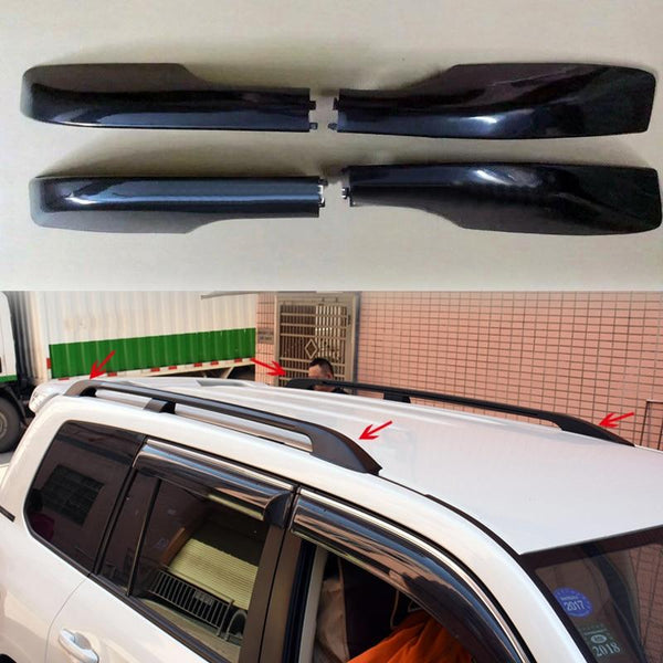 For Toyota Land Cruiser 200 LC200 2008-2016 ABS Roof Rack Rail End Protection Cover Shell 4pcs Car Styling
