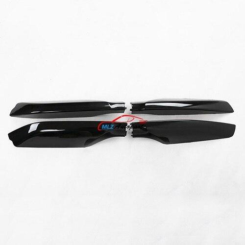 Black & Silver ABS Roof Rack Bar Rail End Protection Cover Shell For Toyota Land Cruiser Prado Fj150 2010- 2014 2015 2016