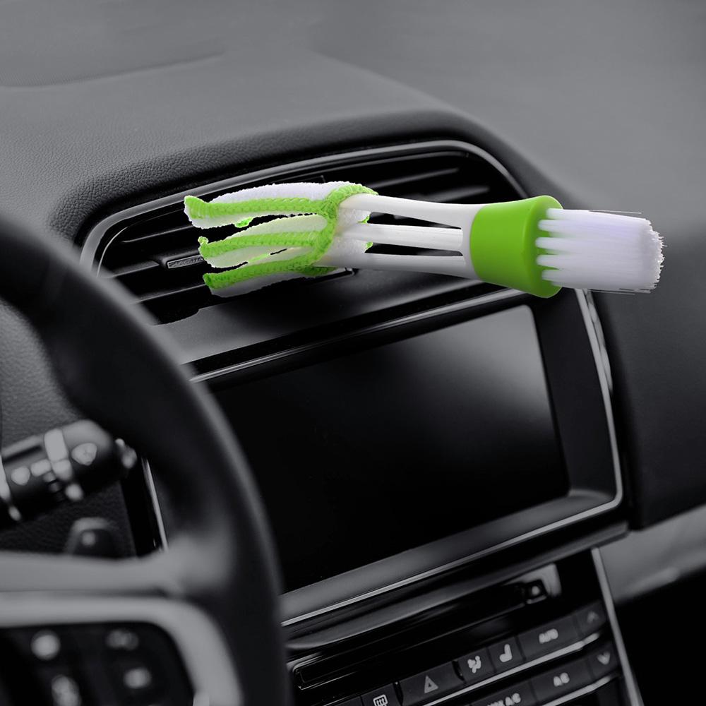 1Pcs Car Cleaning Brush Double Ended Car Air Conditioner Vent Slit Brush Instrumentation Dusting Blind Keyboard Cleaning Washer
