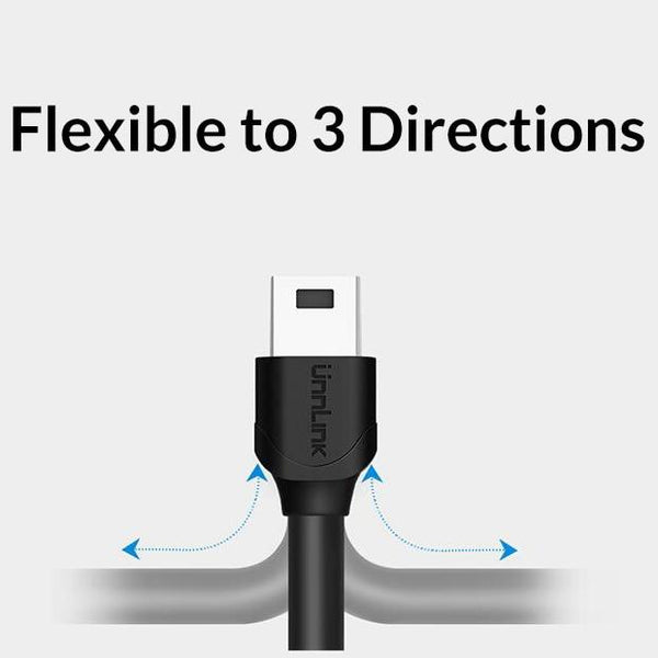 Unnlink Mini USB Cable 3.5meter DC 5V 2A Current Copper Core Wire Power Supply Cable Cord For Car Dash Camera Recorder DVR GPS