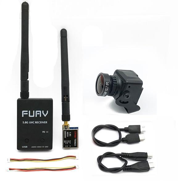 Ready to use 5.8G FPV Receiver UVC Video Downlink OTG VR Android Phone+5.8G 200/600mw Transmitter TS5823+CMOS 1200TVL Camera fpv