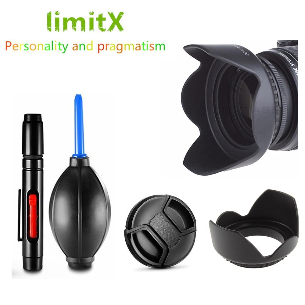 Lens Hood / Cap / Cleaning pen / Air Blower Pump for Nikon D3400 D3500 D5600 with AF-P DX NIKKOR 18-55mm f/3.5-5.6G VR Lenses