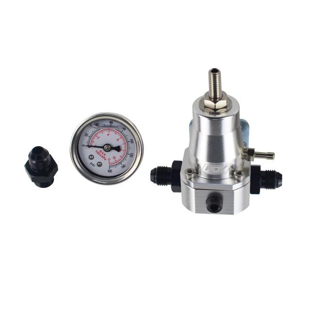 VR RACING - UNIVERSAL FUEL PRESSURE REGULATOR KIT + GAUGE AN6 FITTING 30-70 PSI VR7845