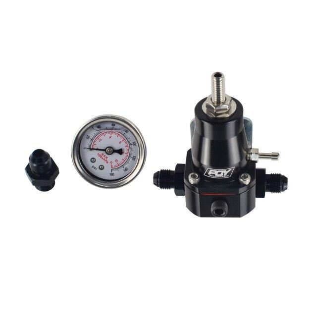 VR RACING - UNIVERSAL FUEL PRESSURE REGULATOR KIT + GAUGE AN6 FITTING 30-70 PSI VR7845
