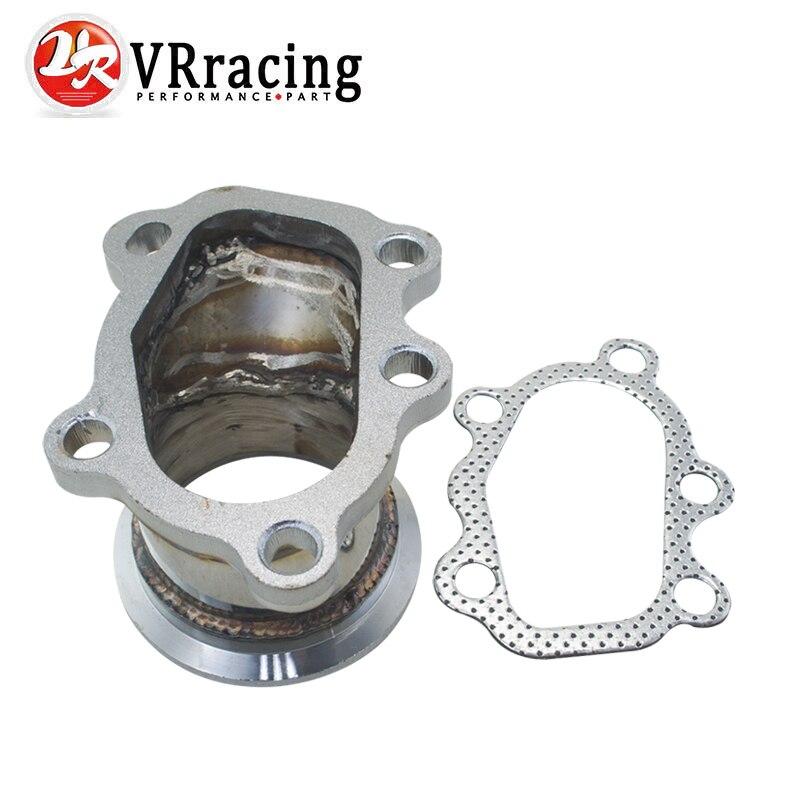 VR RACING- Stainless Steel Adapter for T25 T28 GT25 GT28 2.5" 63mm V-band Clamp Flange Turbo Down Pipe Adapter VR4833