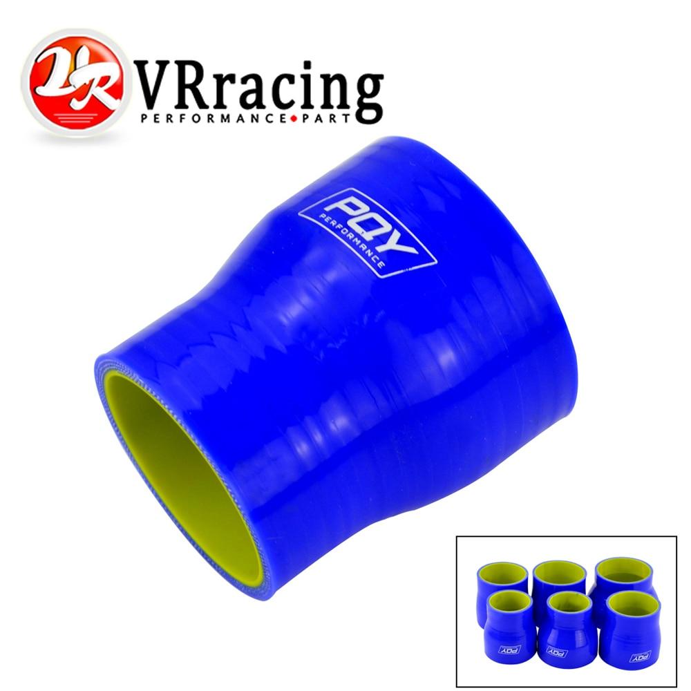 VR Racing - BLUE & Yellow 2"-2.5" 51mm-64mm SILICONE HOSE STRAIGHT REDUCER JOINER COUPLING Wtih PQY Logo VR-SH02025-QY