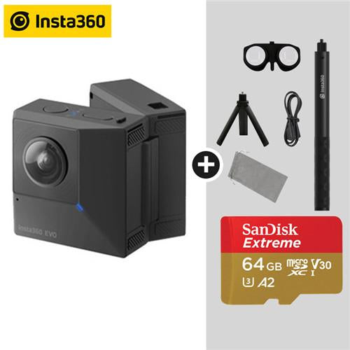 Insta360 EVO 5.7K Video 3D VR Panoramic Insta 360 Camera for Android iPhone XS/XS Max/XR/X/8/8 Plus/7/7 plus/6s/6s plus/SE