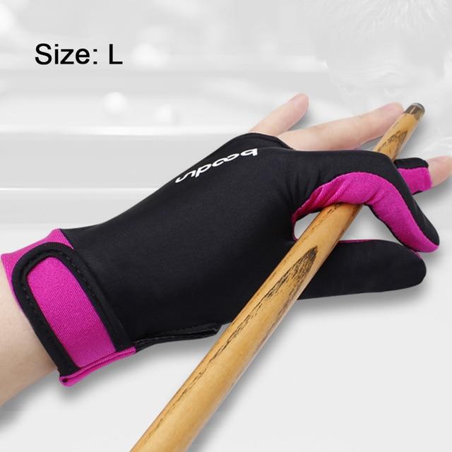 1 Piece Either Hands Billiard Pool Shooters 3 Fingers Gloves 4colors Billiard   Gloves Snooker Gloves Billiard Accessories