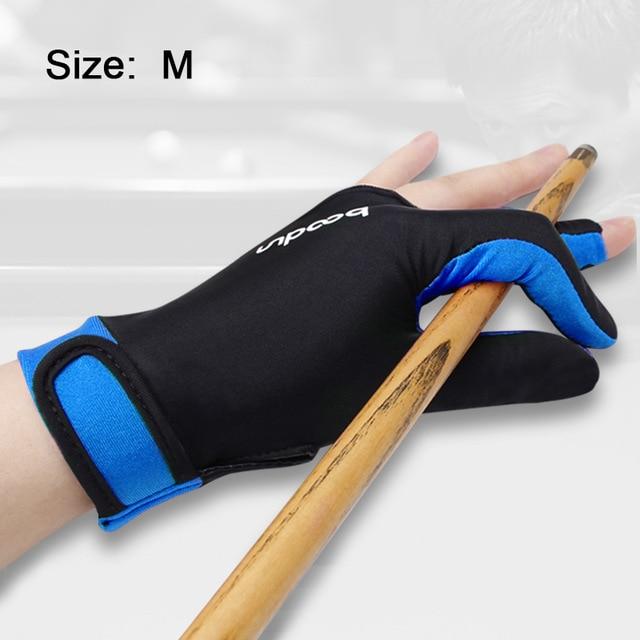 1 Piece Either Hands Billiard Pool Shooters 3 Fingers Gloves 4colors Billiard   Gloves Snooker Gloves Billiard Accessories