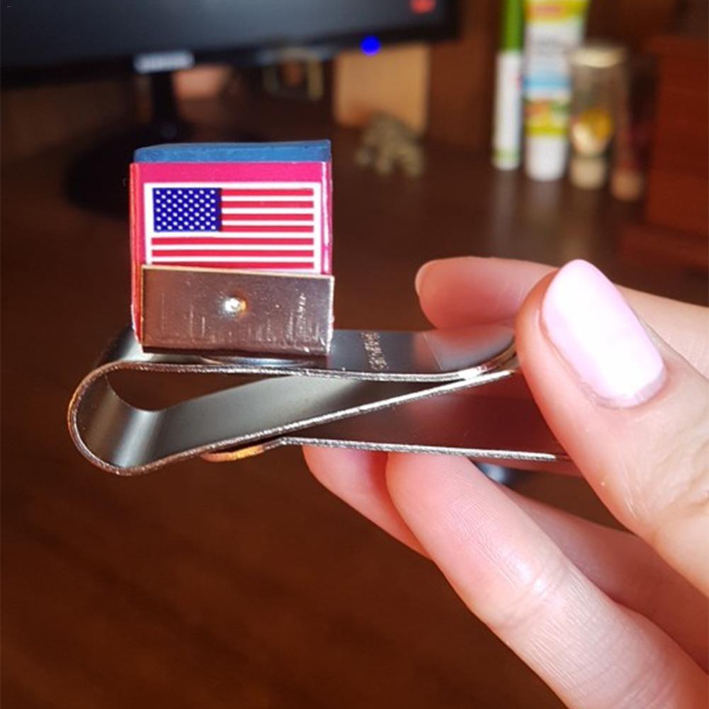 High Quality 1 Pcs Portable Professional Magnetic Stainless Steel Chalk Holder Clip For Snooker/Billard Pool Cue