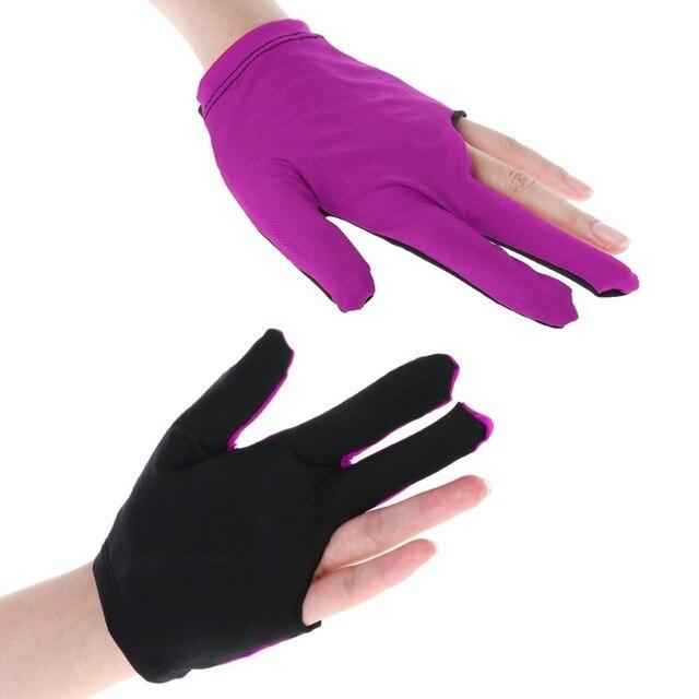 1PCS Lycra Fabric Snooker  3 Finger Gloves Billiard Glove Pool Left Hand Open Mitten Billiard Accessories fast delivery