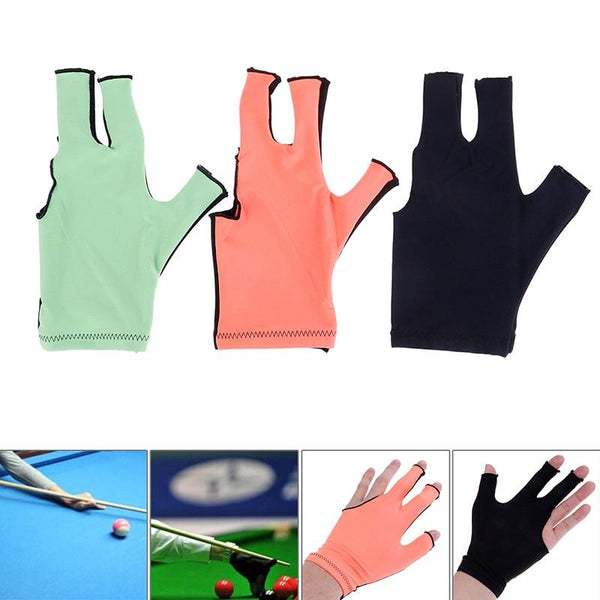 1pc Snooker Billiard Cue Glove Pool Left Hand Open Three Finger Accessory Fitness Accessories