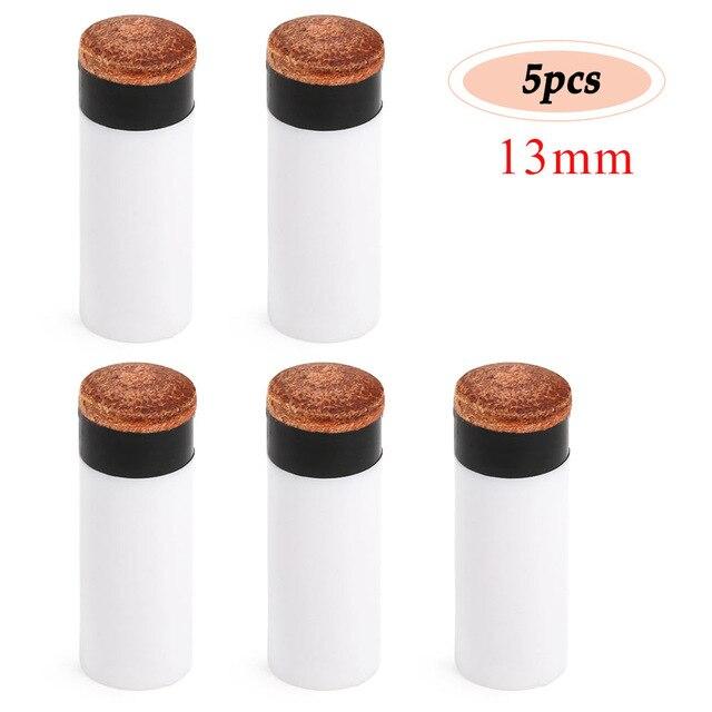 10PCS Pool Cue Tips Professional Snooker Supplies Hard Plastic Cue Stick Ferrules Billiard Cue Head 12MM / 13MM