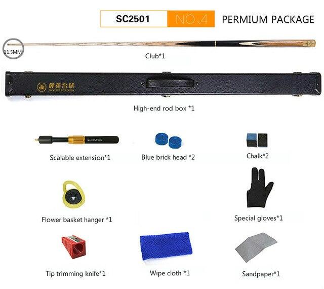 Billiard Cue Set Supplies Small Head Split British Black 8 Snooker Billiard Club Set Club Billiard Accessories