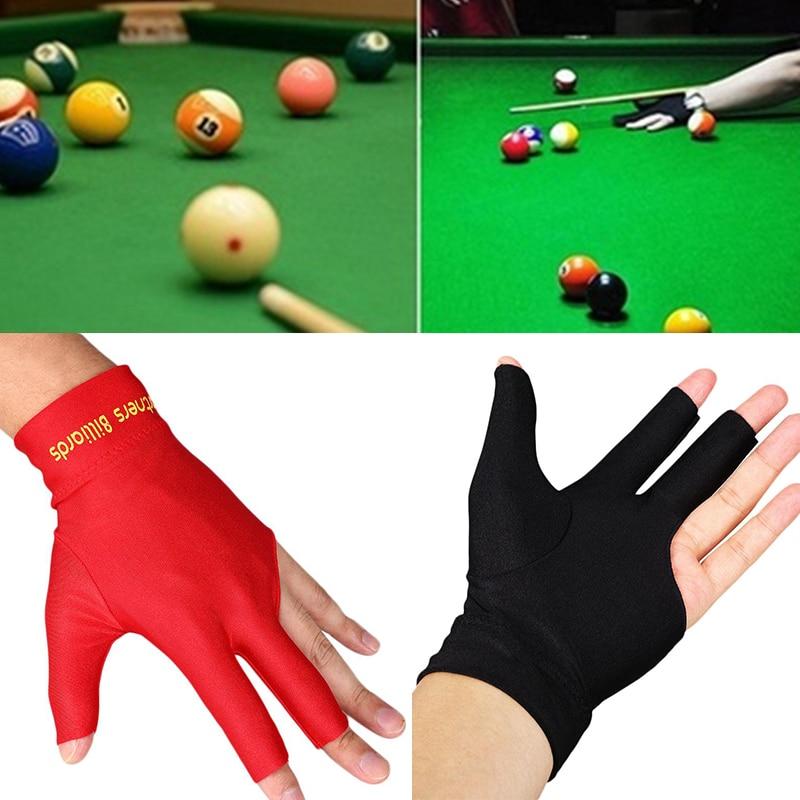 1Pc Spandex Snooker Elastic Glove Pool Left Hand Three Finger Accessory ,