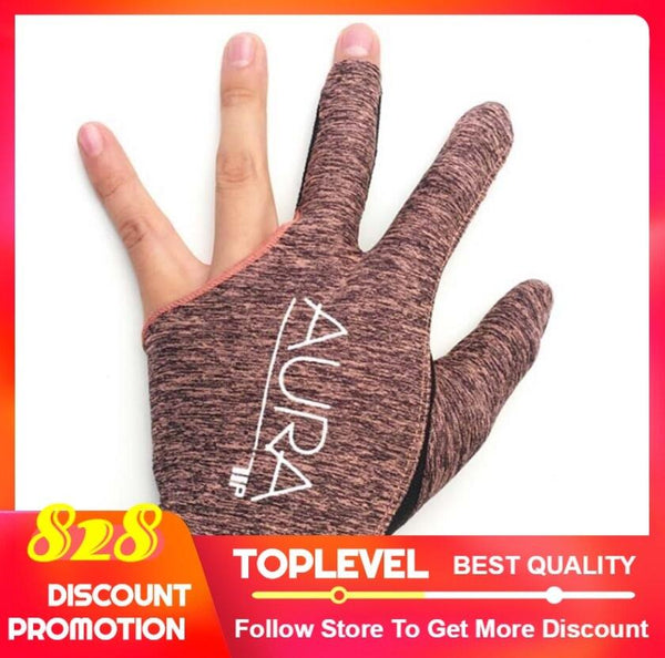 High Quality Three Fingers Billiard Pool Glove Left Hand Red Blue Grey Color Snooker Accessories 2019