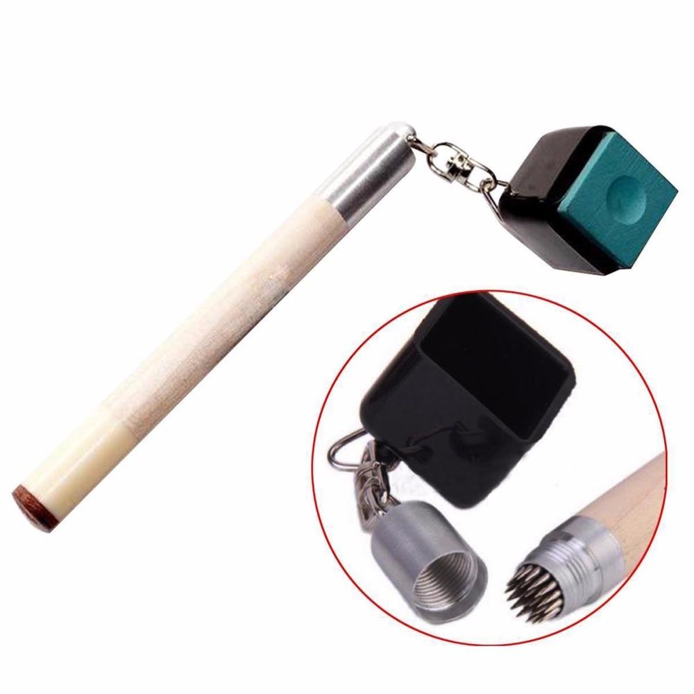 2In1 Pocket Chalk Holder Prep Stick Billiard Snooker Pool Cue Tip Pricker Tool Billiard Accessories
