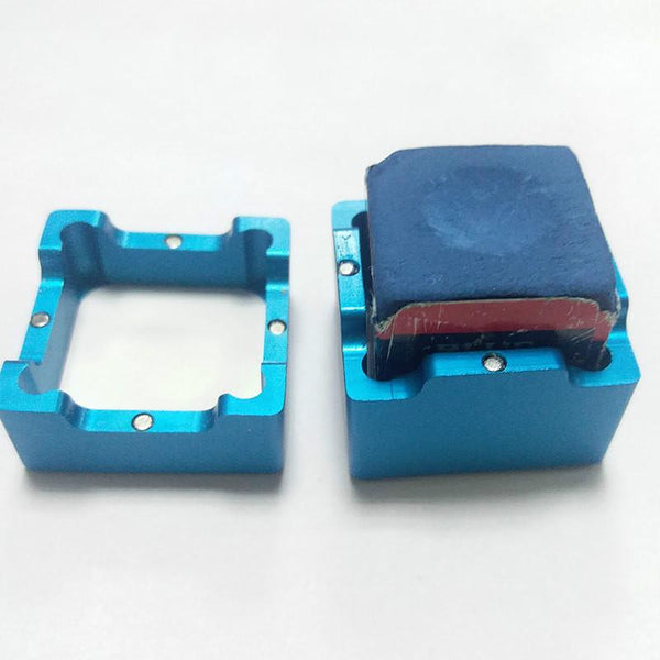 Cuppa Red Pocket Pool Chalk Holder, Aluminum Billiard Snooker Cue Chalk Holder, Magnetic Closure, 1.1" x 1.1" x 1.1" Cube