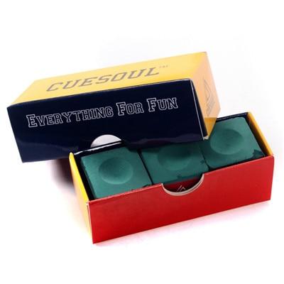 Cuesoul 3pcs/set Snooker Billiard Chalk Pool Cue Chalk Oil Dry Billiard No-slip Chalk Pink Green Blue Yellow
