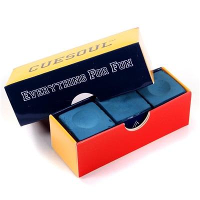 Cuesoul 3pcs/set Snooker Billiard Chalk Pool Cue Chalk Oil Dry Billiard No-slip Chalk Pink Green Blue Yellow