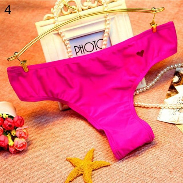 Bikini Bottom Bathing Beach Swimwear Briefs Thong Women's Swimming Suit Sexy Hollow Heart