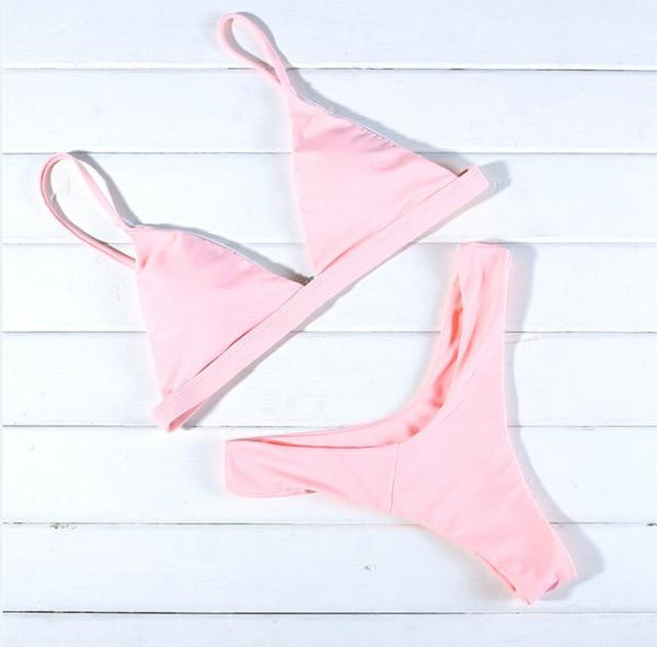 Hirigin Women Bikinis Set Pushed Up Paded Bra Women Swimwear Back Adjustable Hasp Swimsuits Women Bathing Suits Beachwear