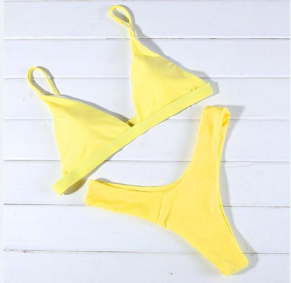 Hirigin Women Bikinis Set Pushed Up Paded Bra Women Swimwear Back Adjustable Hasp Swimsuits Women Bathing Suits Beachwear