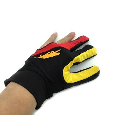 Cue Billiard Pool Shooters 3 Fingers Gloves RED and YELLOW billiard gloves snooker gloves high quality billiard accessories