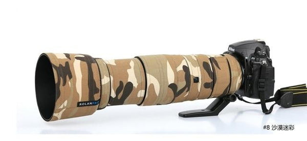 ROLANPRO Camera Lens Coat Camouflage AF-S 200-500mm f/5.6E ED VR Lens protective case guns clothing For Nikon