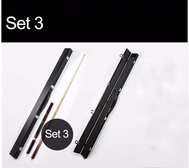 2017 New O'Min 3/4 Snooker Cues 9.5mm/10mm/11.5mm Tips 3 4 Snooker Cues Case Set China