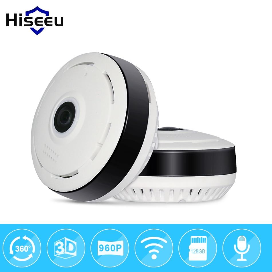 HD FishEye IP camera 960P 360 degree Full View Mini CCTV Camera 1.3MP Network Home Security WiFi VR Camera Panoramic IR Hiseeu