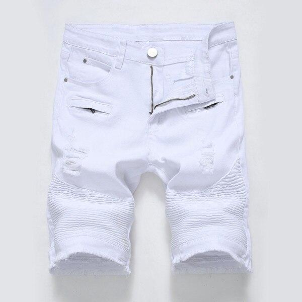 2018 New Dropshipping Mens Denim Shorts Summer Casual Slim Fit Short High Quality Ripped Hole Jeans Shorts For Male Plus Size