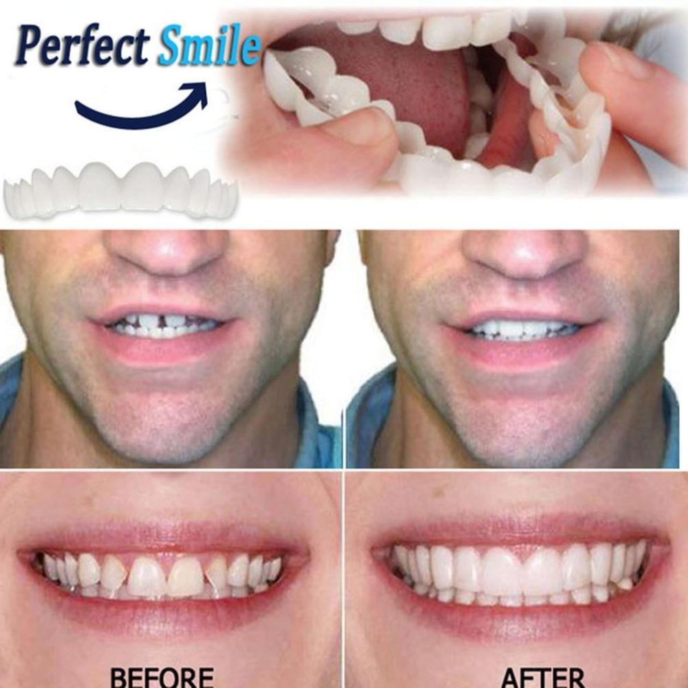 2018 New Comfortable Snap On Men Women Tooth Perfect Smile Comfort Fit Flex Teeth Fits Whitening Smile False Teeth Cover