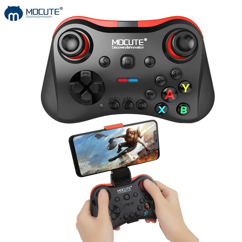 Mocute 056 Bluetooth Gamepad Android Wireless Joystick VR Controller Mobile Joypad for PUBG Smartphone Smart TV BOX PC + Holder