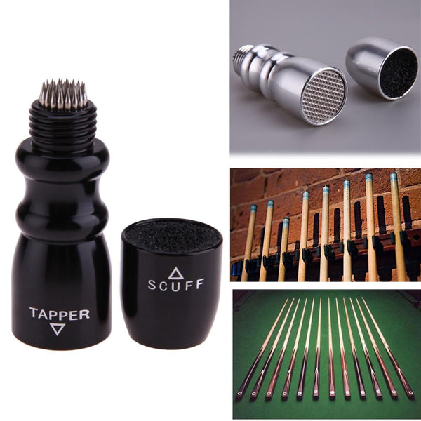 3 in 1 Cone-shape Pool Cue Tapper Billiard Ball Cue Stick Tip Shaper Scuffer Tapper/Tip Prick Cue Stick for Snooker Accessories