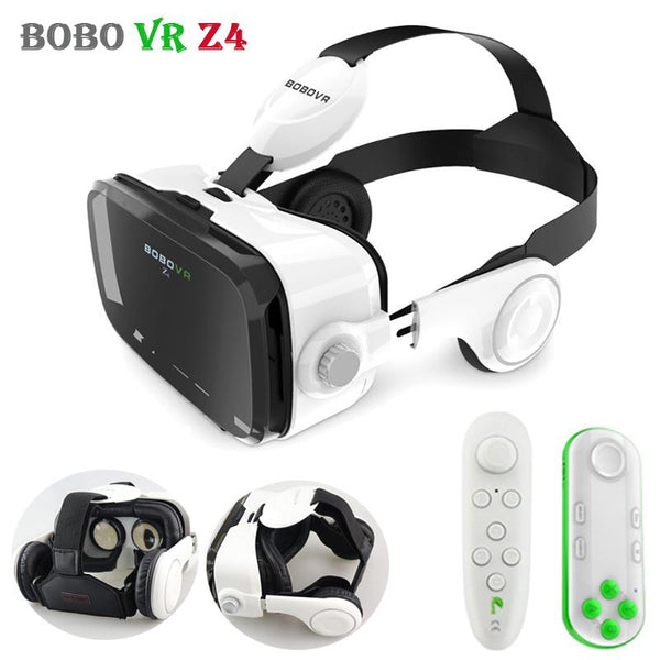 Original BOBOVR Z4 Leather 3D Cardboard Helmet Virtual Reality VR Glasses Headset Stereo Box BOBO VR for Android Smartphone 4-6'