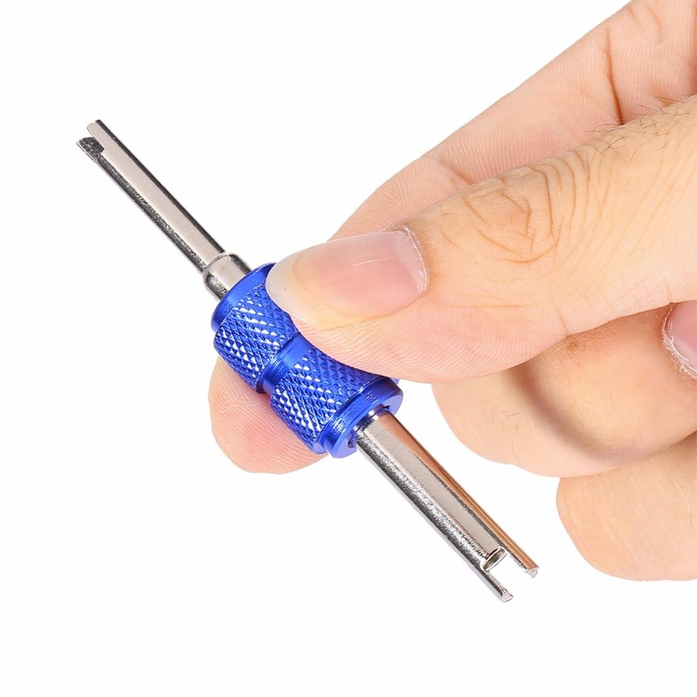 Car Air Conditioning Repair Tools Automobile Valve Core Wrench Tire Remover Installer Blue Metal Handle Double End