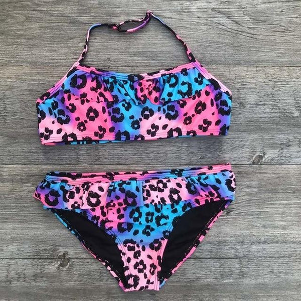 7-14Years Children's Swimwear Kids Girl Swimming Suit Kids Biquini Infantil Baby Swimsuit Bikini Girl 2019 Summer Bathing Suit