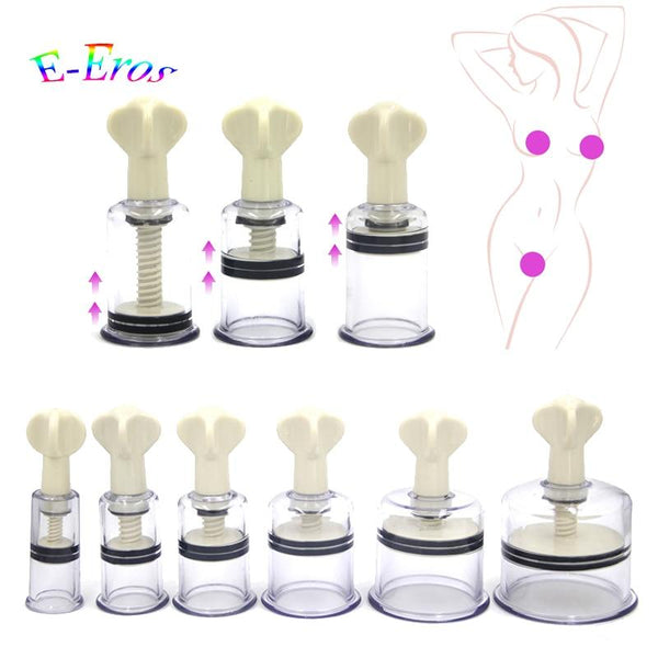ORISSI 6 Size Female Breast Nipple Sucker Nipple Pussy Clitoris Massager Pump Sex Stimulator Enlarger Vibratinng Toys For Women