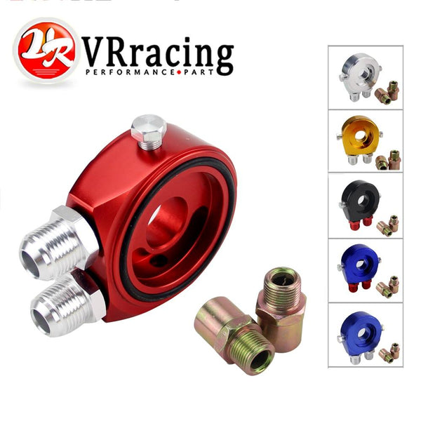 VR RACING - Universal Aluminum Sandwich Oil Adapter Filter Cooler Plate Kit AN10 VR6721