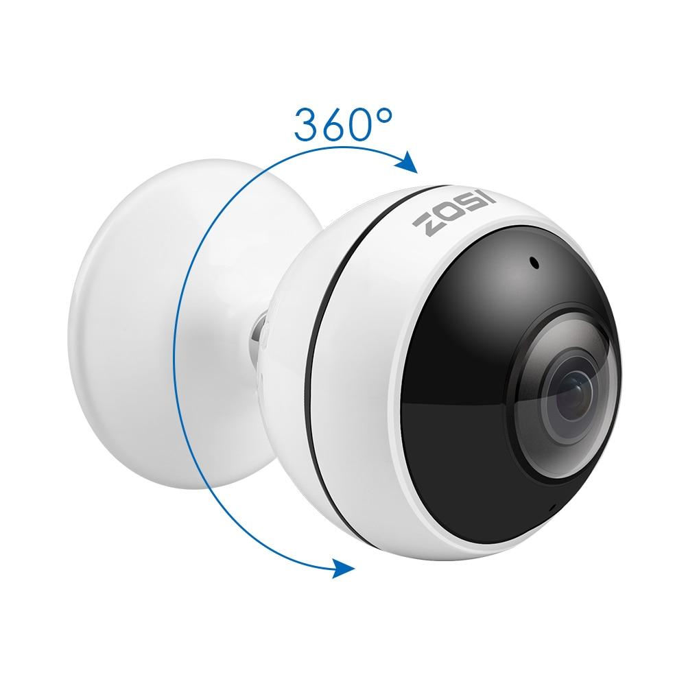 ZOSI Wireless IP Camera WiFi Panoramic Fisheye Video Surveillance Camera 3MP Ultra HD 360 Full Degree View Angel VR CCTV Camera