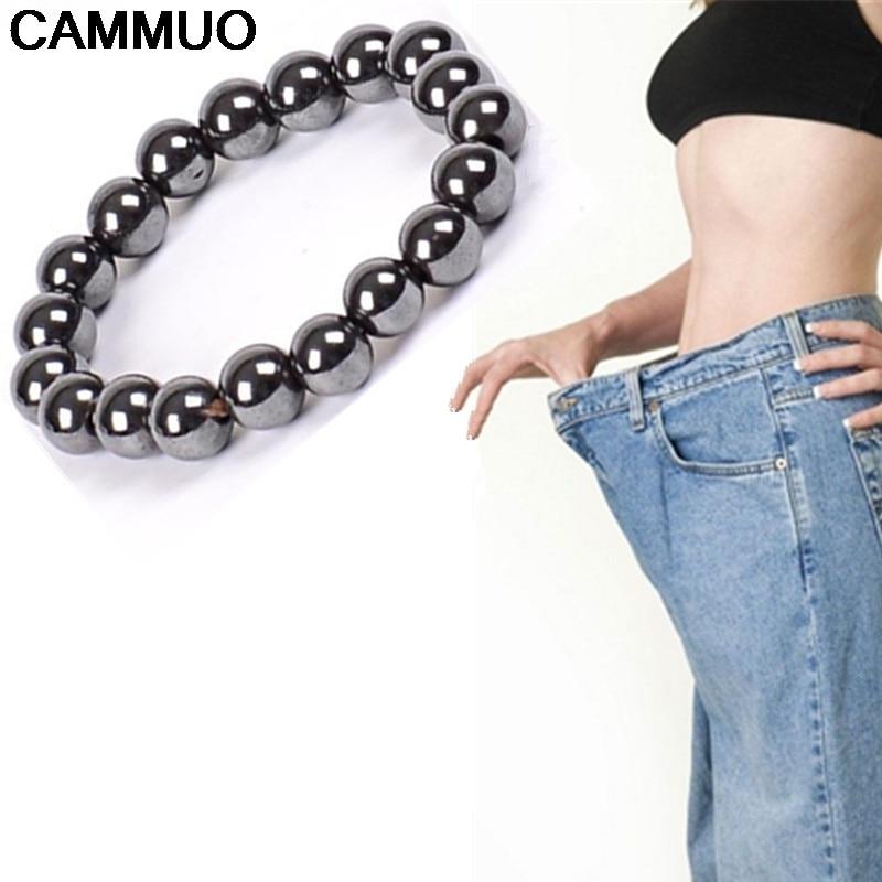 1pc Weight Loss Black Stone Magnetic Therapy Bracelet Health Care Biomagnetism Magnet Reduce Weight Hand Ornament for Men Women