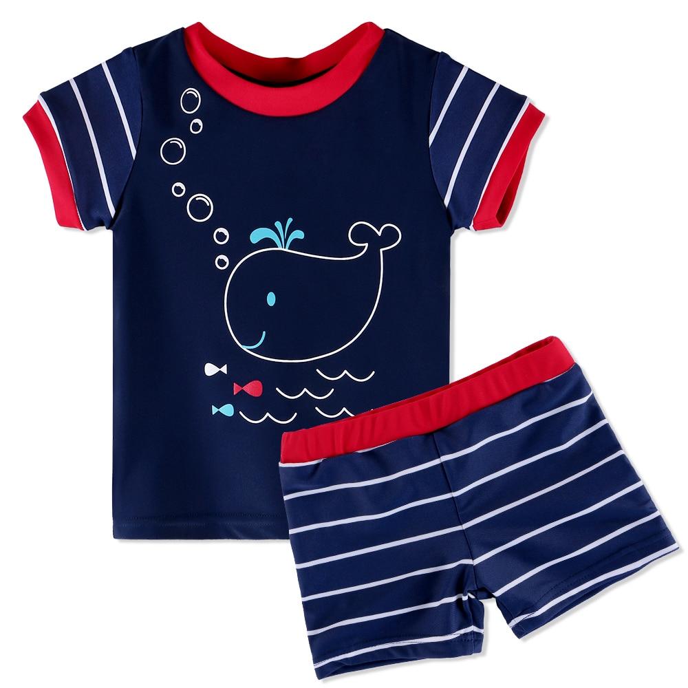Cute UPF50+Lycra Short Sleeve Baby Swimsuit for Boys Girls 3M-6Y Summer Swimwear Kids Toddler Swimming Suit Surfing Beachwear