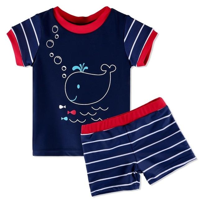 Cute UPF50+Lycra Short Sleeve Baby Swimsuit for Boys Girls 3M-6Y Summer Swimwear Kids Toddler Swimming Suit Surfing Beachwear