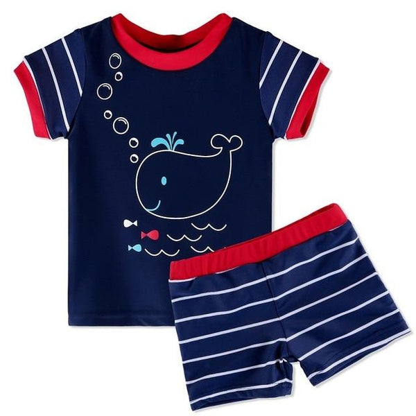 Cute UPF50+Lycra Short Sleeve Baby Swimsuit for Boys Girls 3M-6Y Summer Swimwear Kids Toddler Swimming Suit Surfing Beachwear